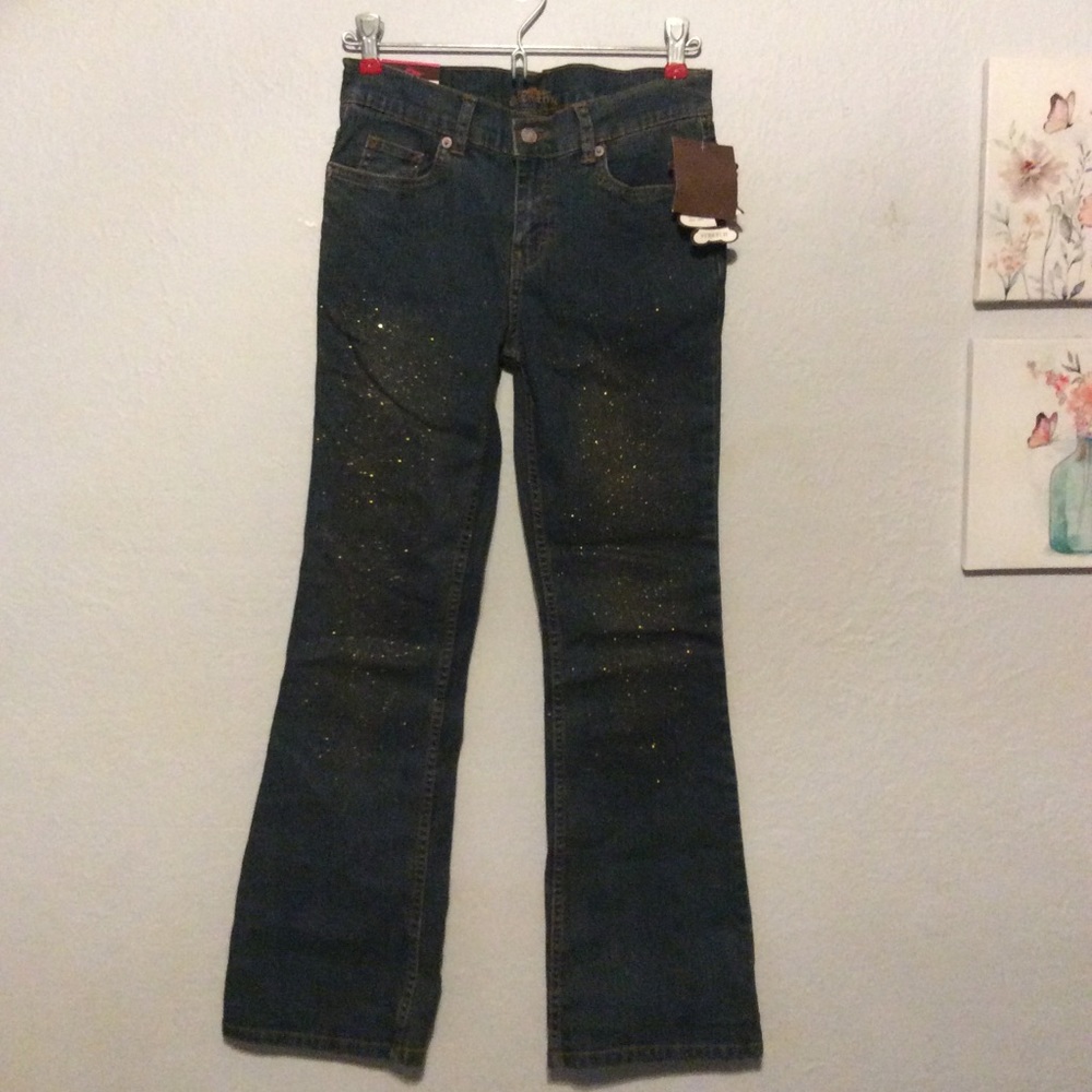 Ellemenno Girls Jeans Dark w/ Glitter Sz12